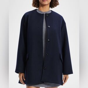 Theory Cape Back Coat Baltic Small NEW